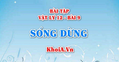 Bài tập Sóng dừng: Giải bài 1, 2, 3, 4, 5, 6, 7, 8, 9, 10 trang 49 SGK Vật lý 12 bài 9